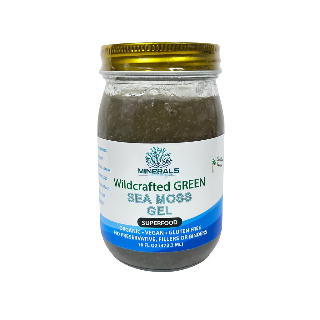 Green Wildcrafted Sea Moss Gel 16oz